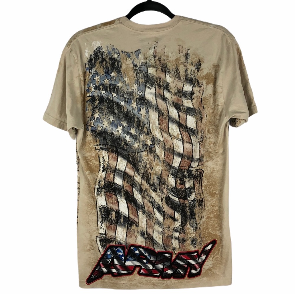 Men's Apprime Courage Above All Army Flag T Shirt - Picture 2 of 3